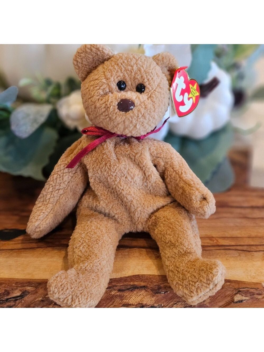 Curly the Bear TY beanie baby Vintage